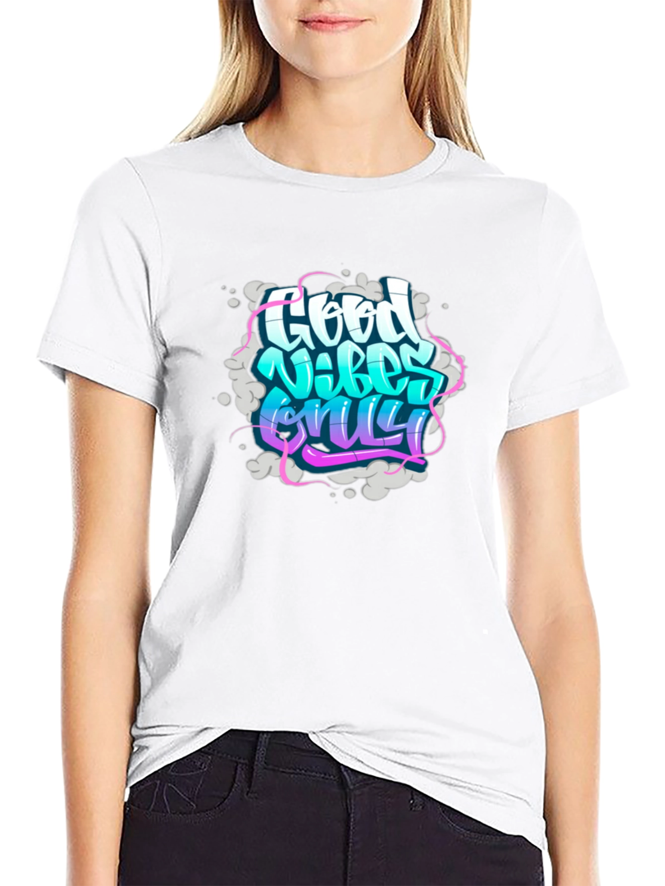 Good Vibes Only Graphic Tee - Stylish Black T-Shirt