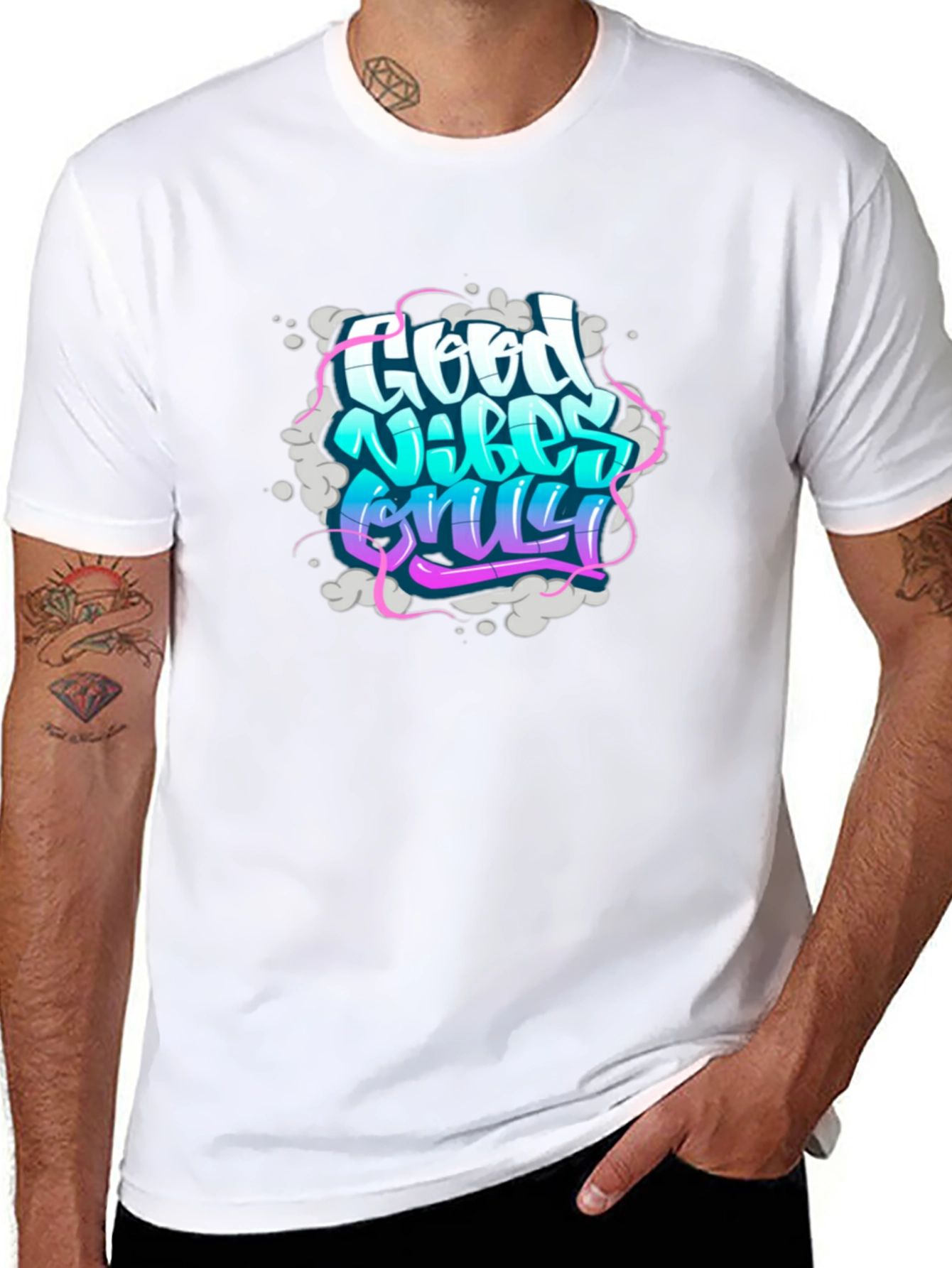 Good Vibes Only Graphic Tee - Stylish Black T-Shirt