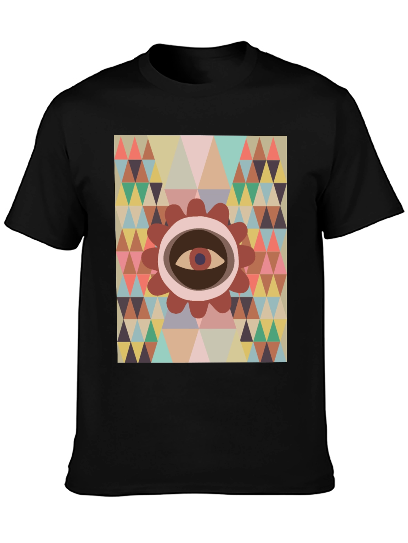Eye Geometric T-Shirt - Modern Graphic Tee