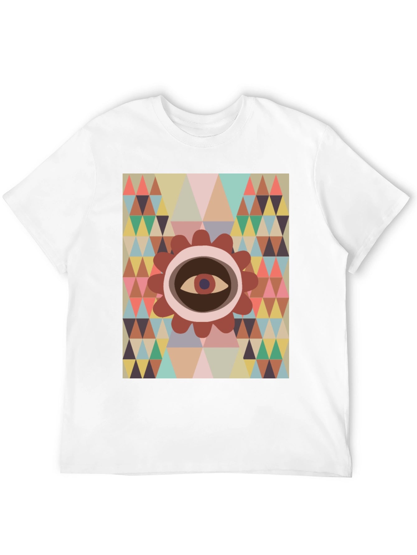 Eye Geometric T-Shirt - Modern Graphic Tee