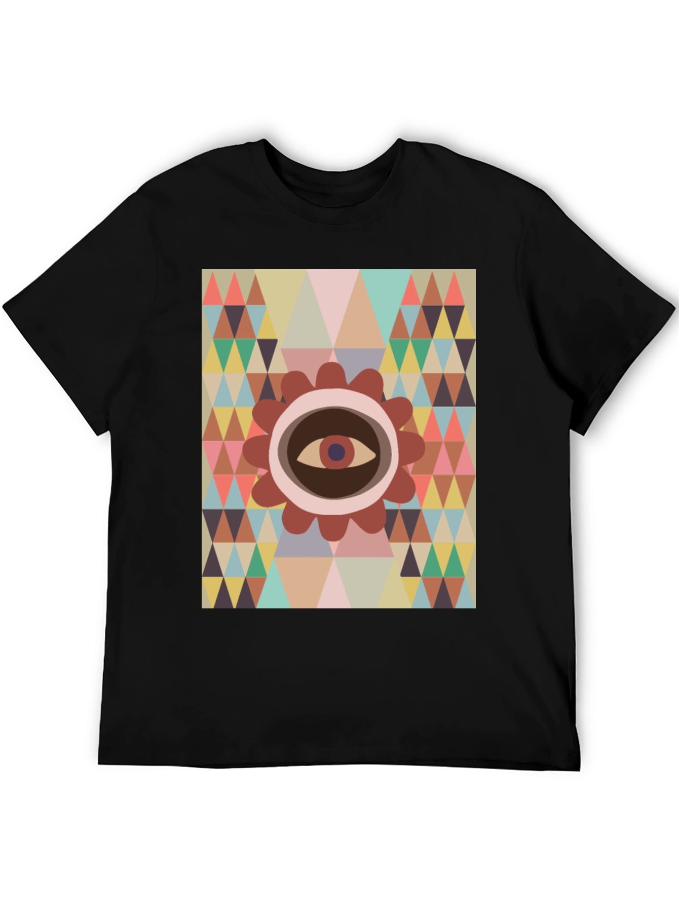 Eye Geometric T-Shirt - Modern Graphic Tee