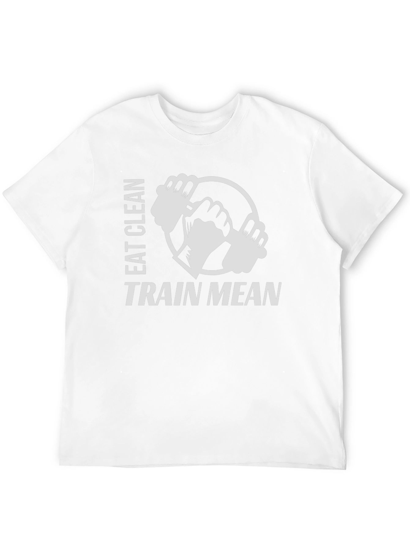 Eat Clean Train Mean Black Graphic T-Shirt