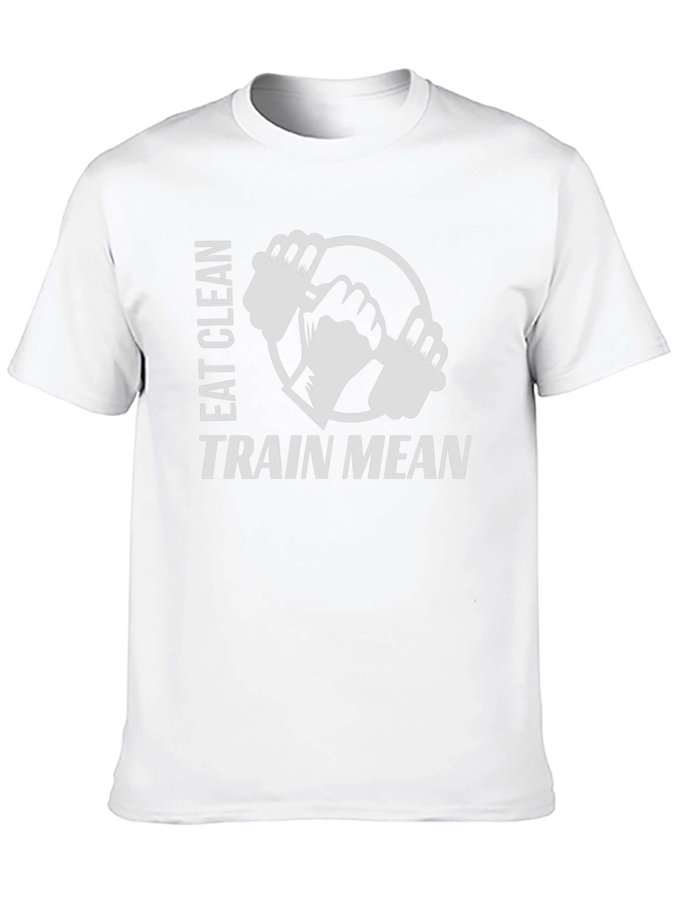 Eat Clean Train Mean Black Graphic T-Shirt