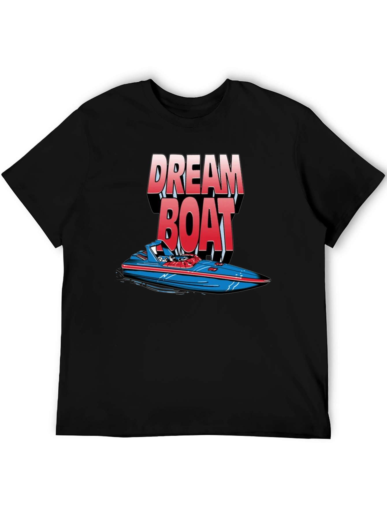 Dream Boat Graphic T-Shirt - Black Cotton Tee
