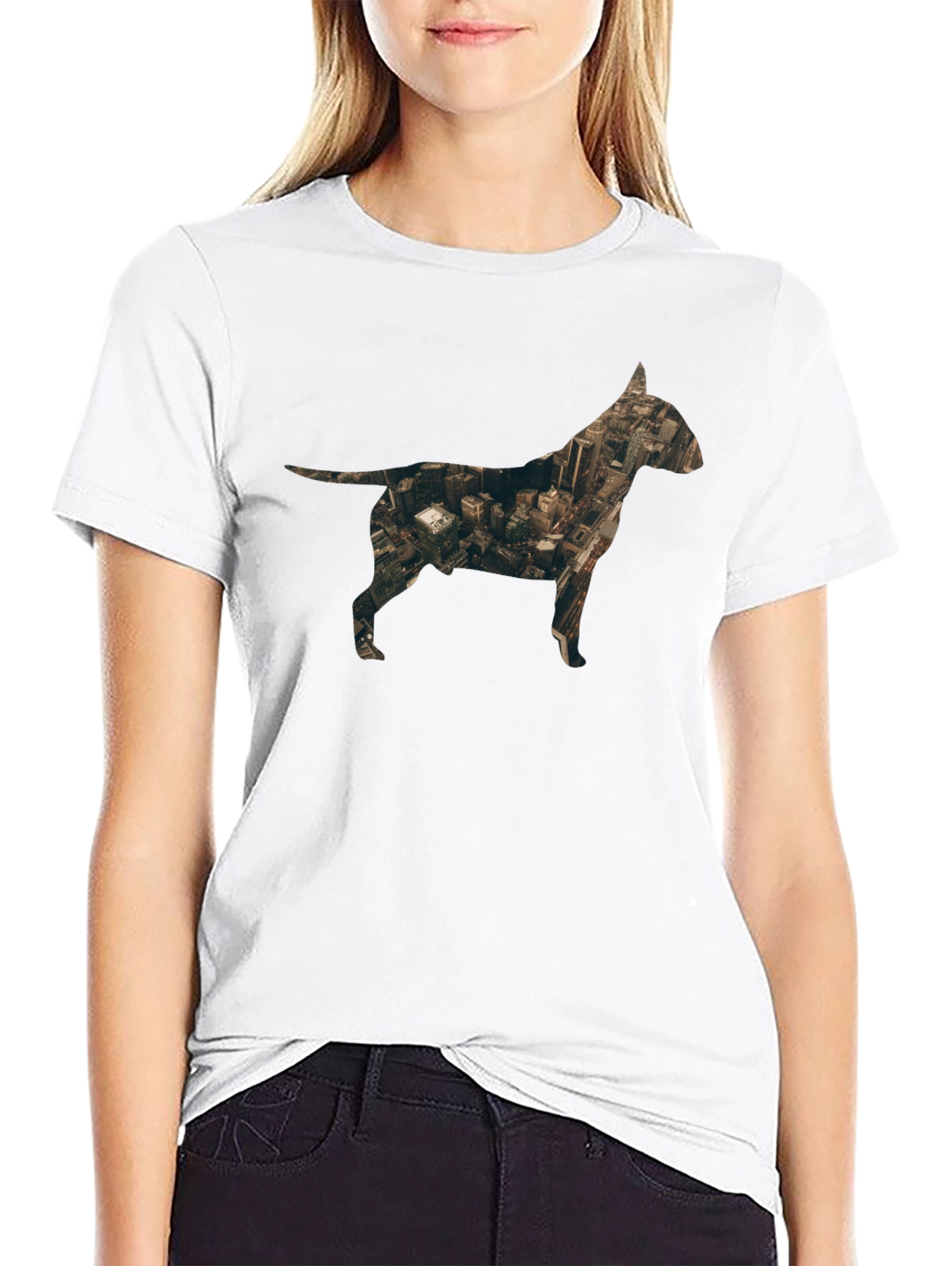 Urban Dog Silhouette T-Shirt - Mens Black Tee