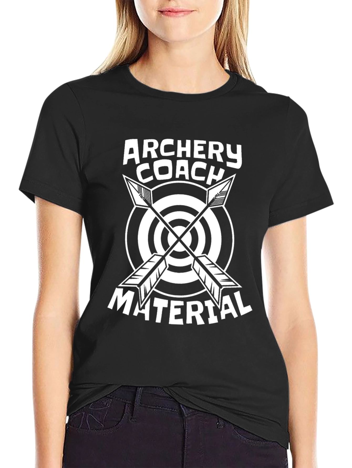 Archery Coach Material Black T-Shirt