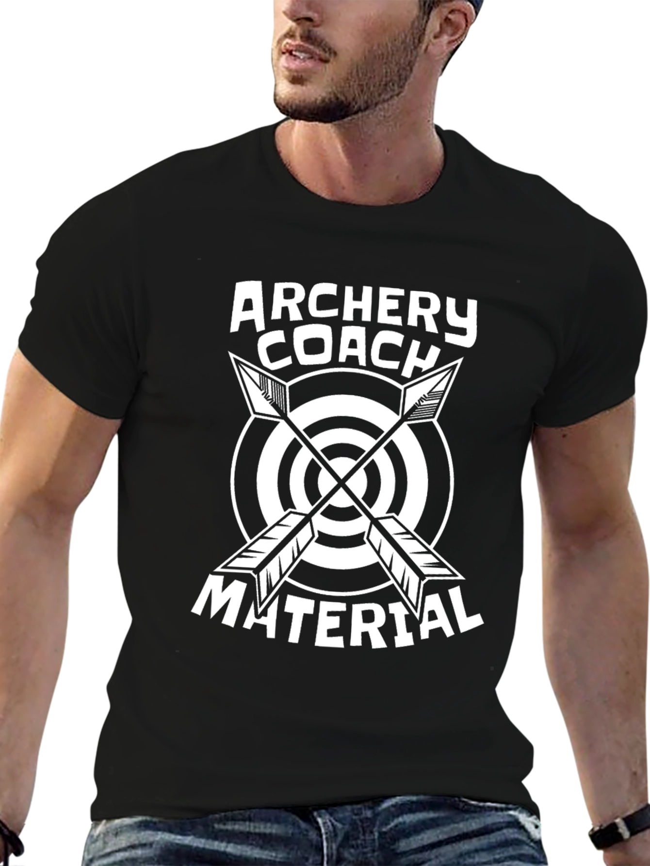 Archery Coach Material Black T-Shirt