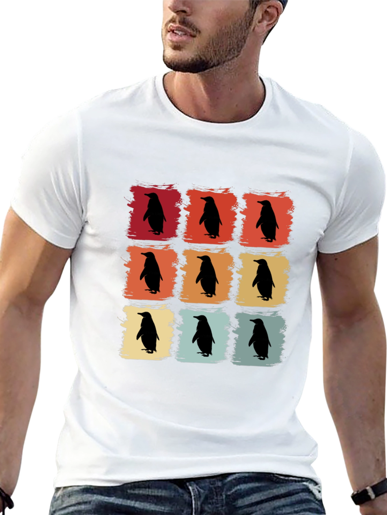 Retro Penguin T-Shirt - Cool Graphic Tee