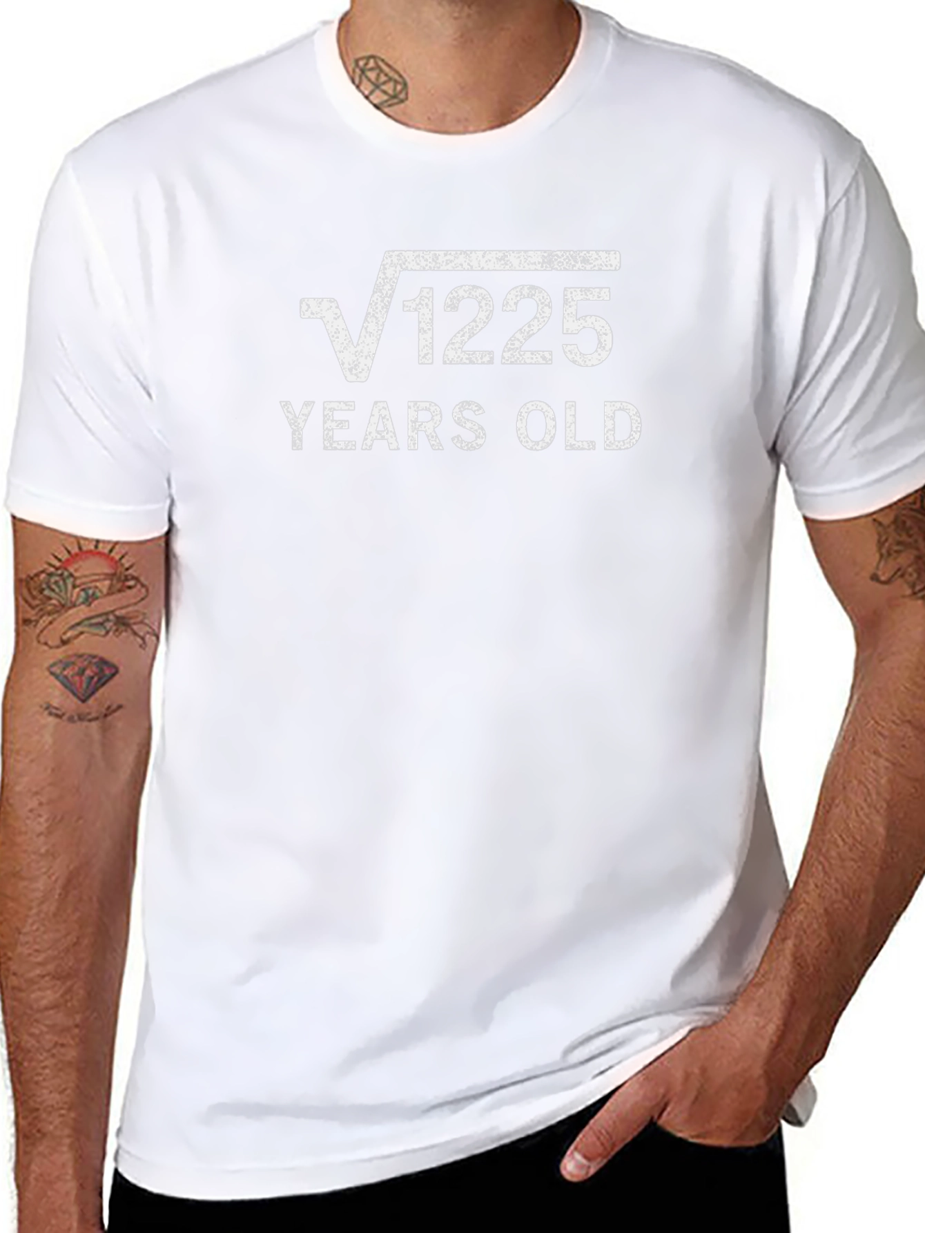 Square Root 1225 Years Old Math T-Shirt