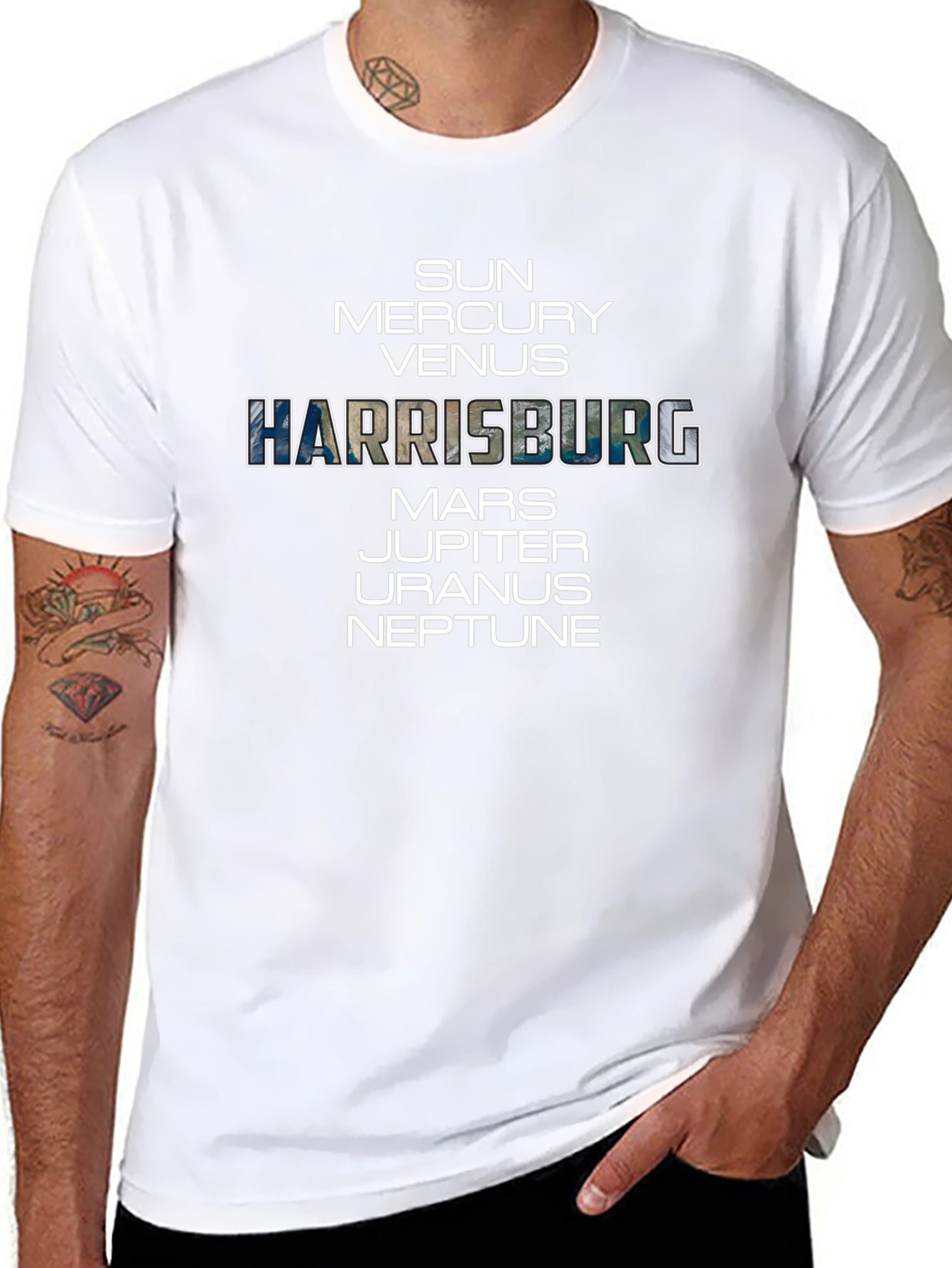 Harrisburg Planets T-Shirt Space Tee