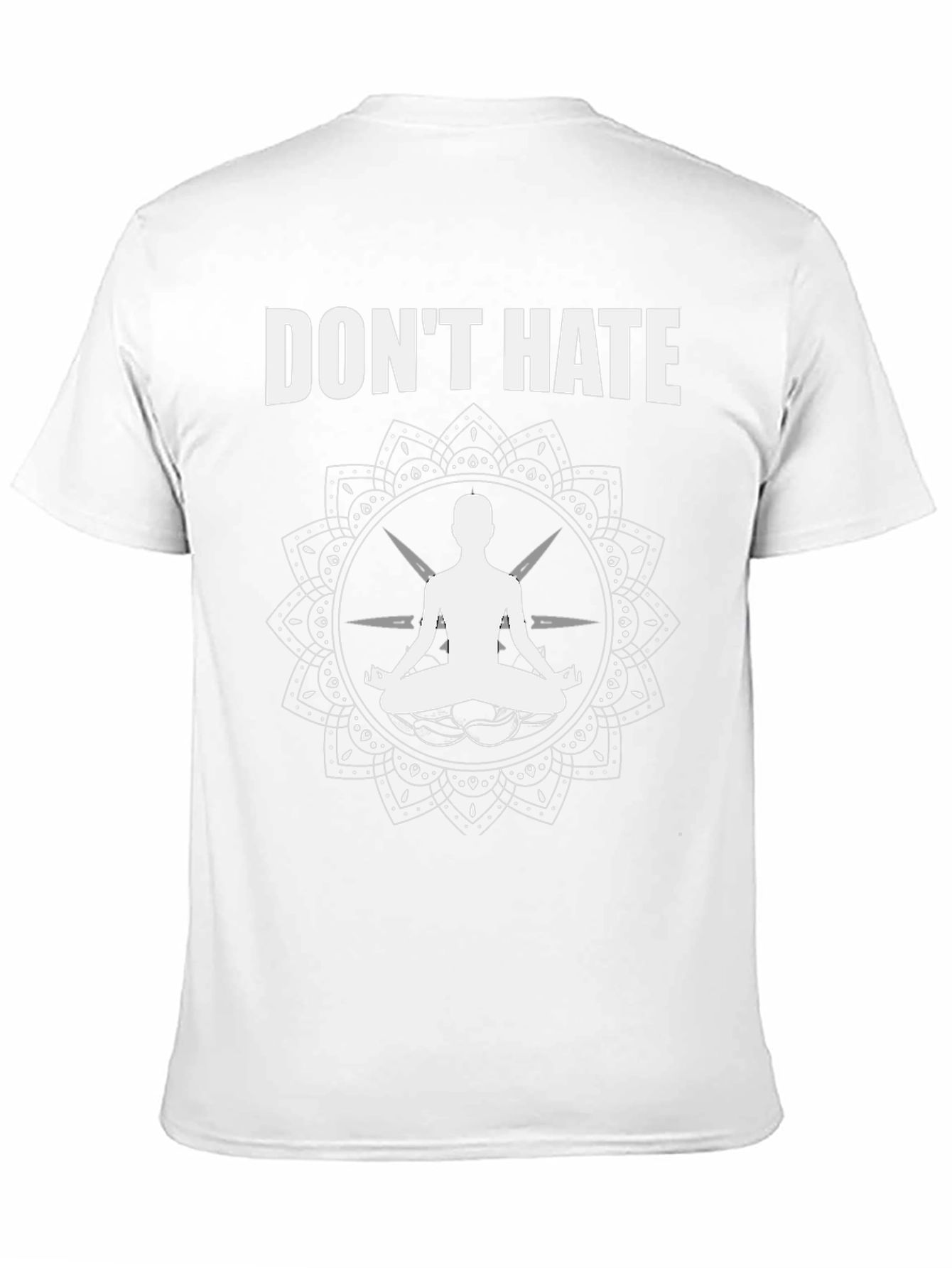 Dont Hate Yoga Graphic Tee - Black Cotton Blend