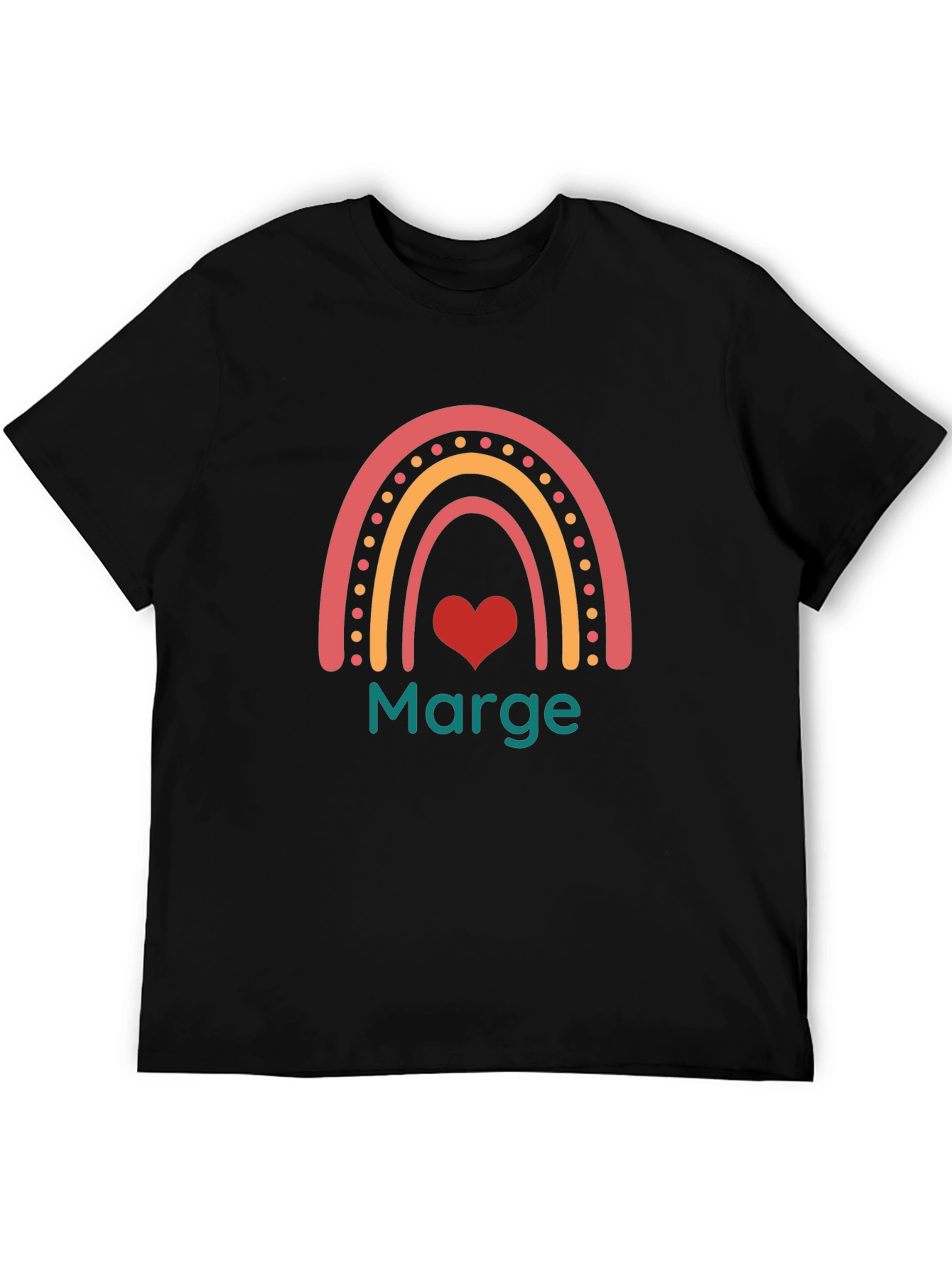 Marge Rainbow Heart Graphic T-Shirt