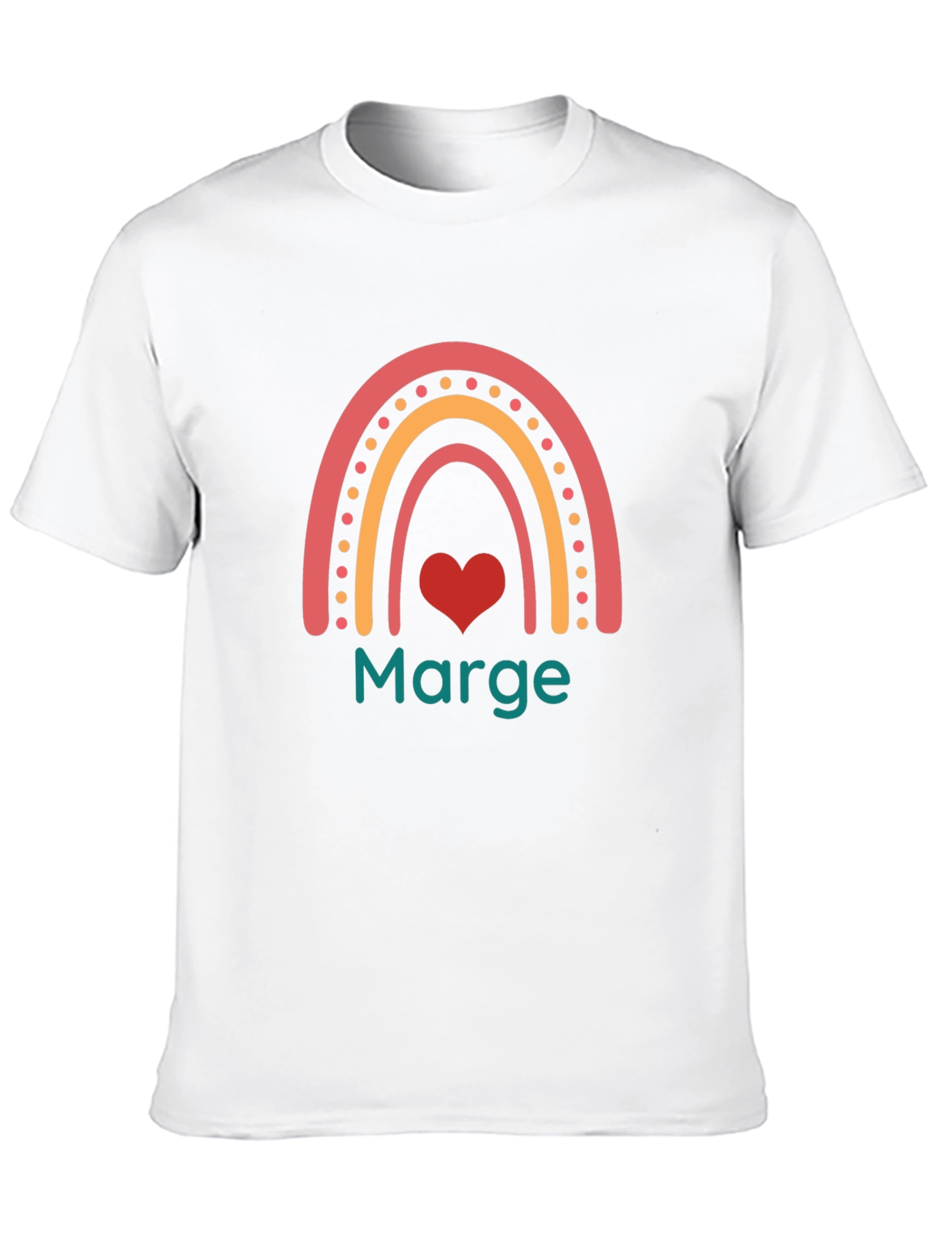 Marge Rainbow Heart Graphic T-Shirt