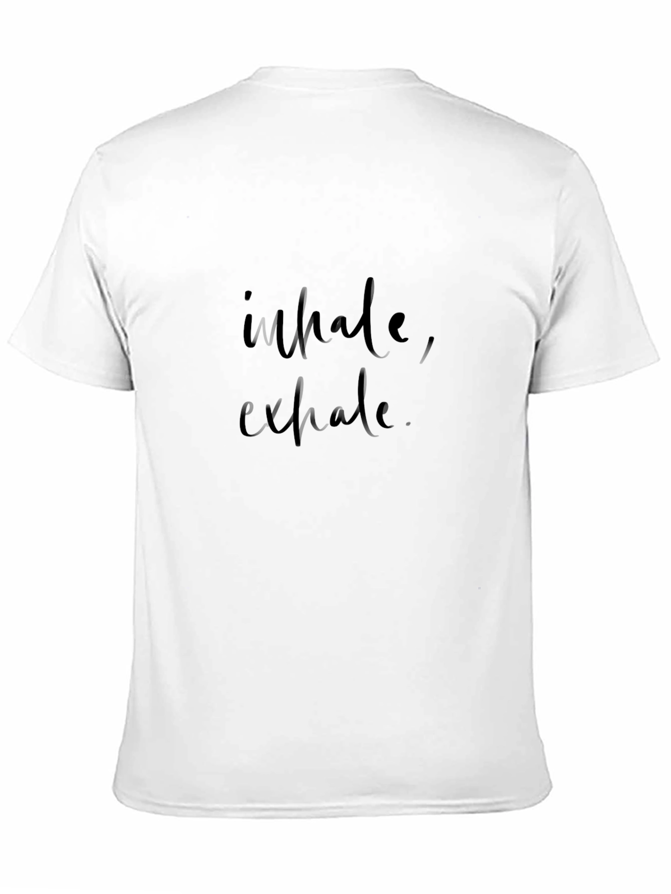 Inhale Exhale Black Graphic Tee - Relaxed Fit