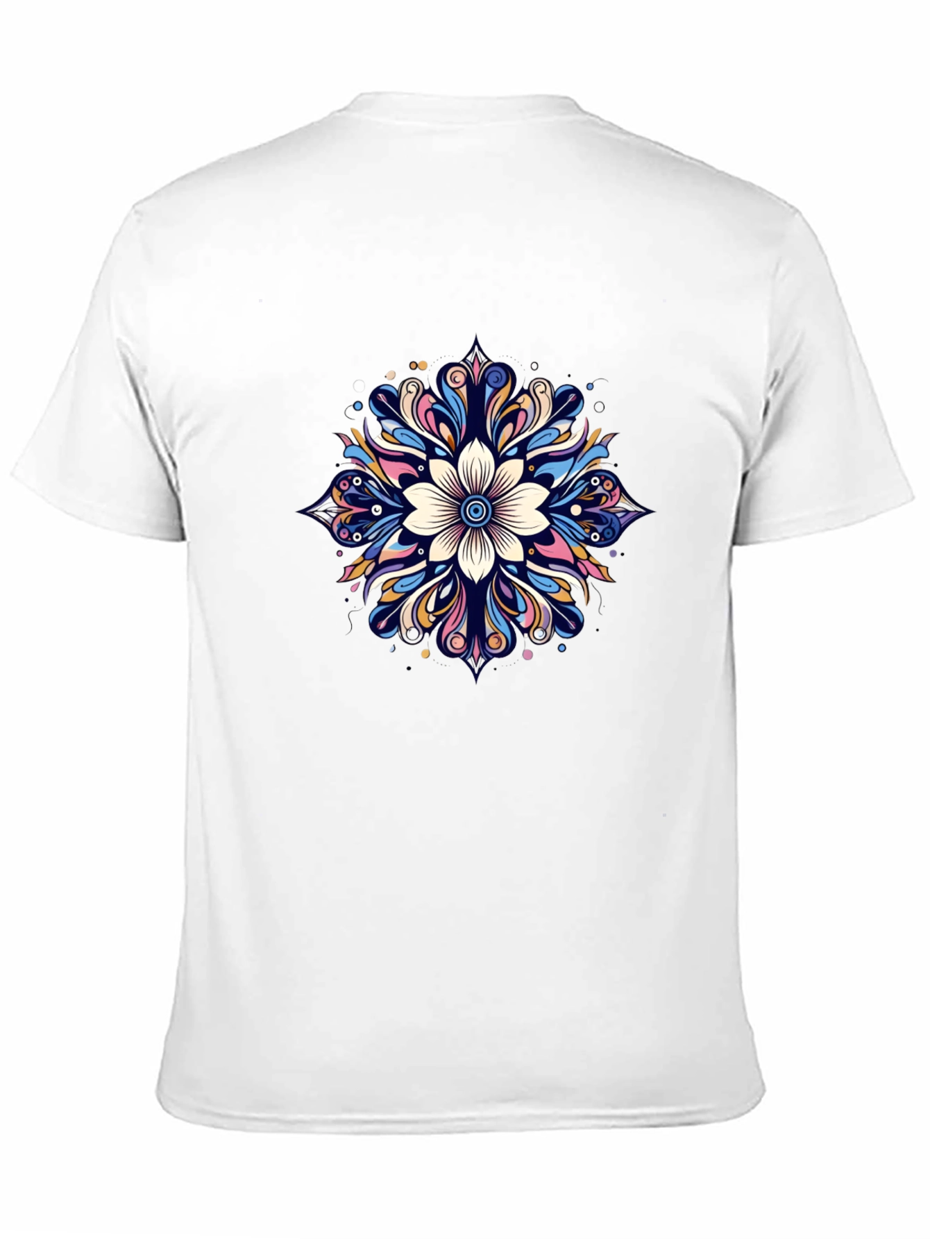 Floral Mandala Graphic Black T-Shirt