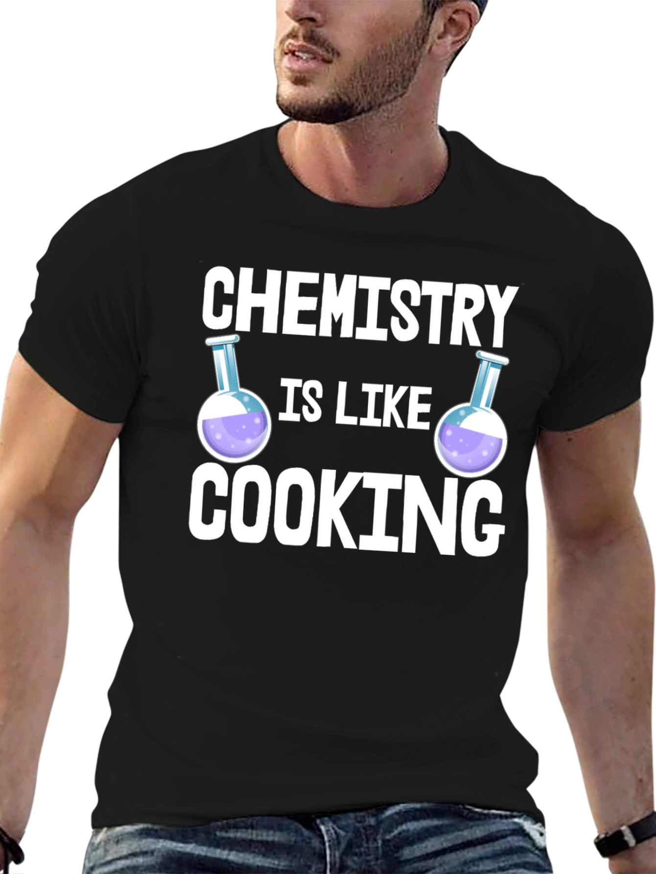 Chemistry is Like Cooking Black T-Shirt