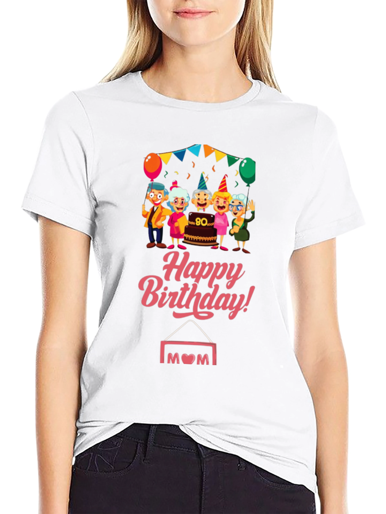 Happy 80th Birthday Mom T-Shirt