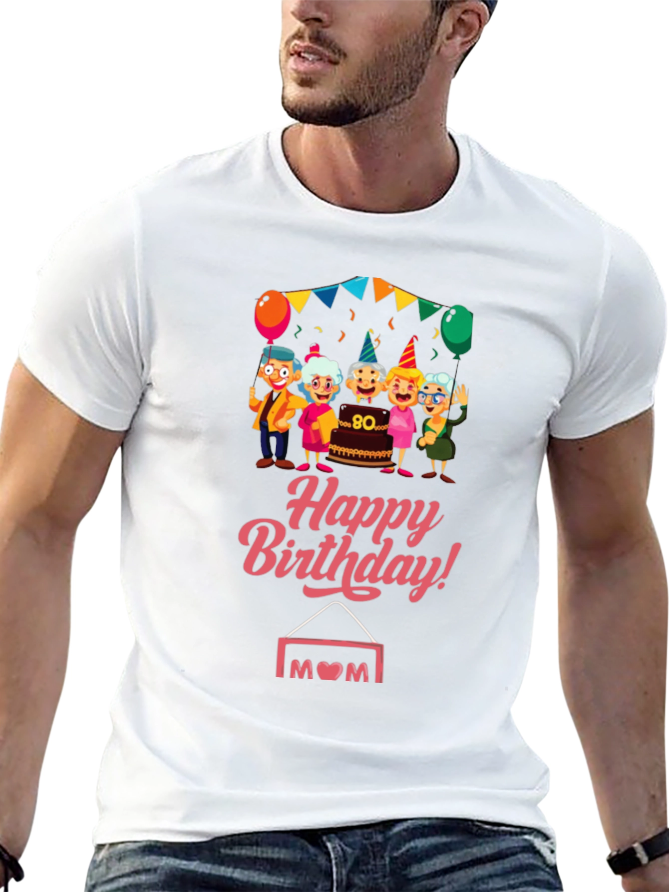 Happy 80th Birthday Mom T-Shirt
