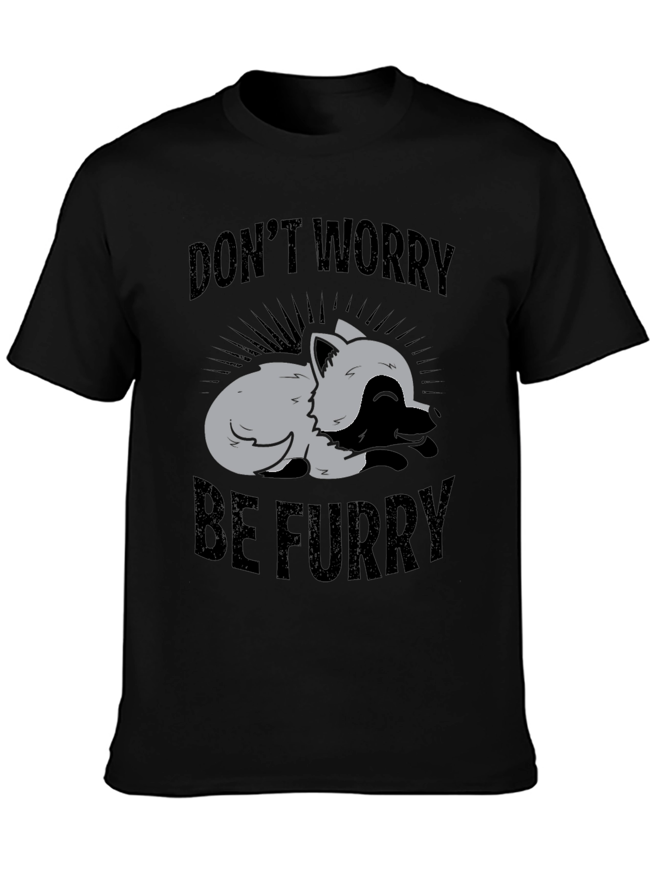 Dont Worry Be Furry Graphic T-Shirt