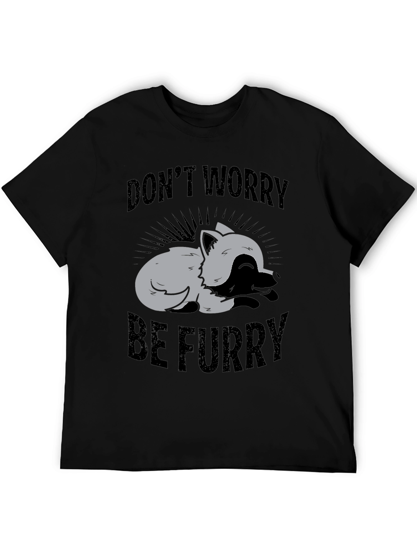Dont Worry Be Furry Graphic T-Shirt