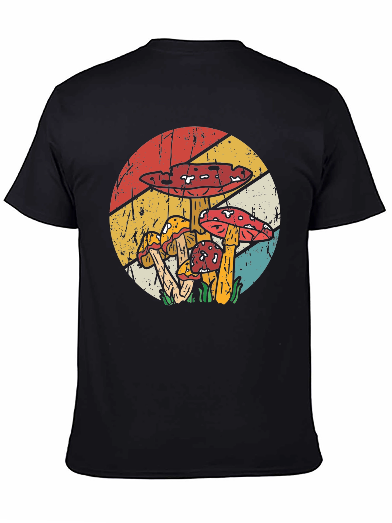 Retro Mushroom T-Shirt - Black