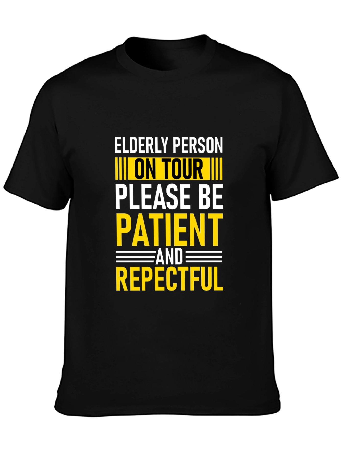 Elderly Person On Tour T-Shirt - Black