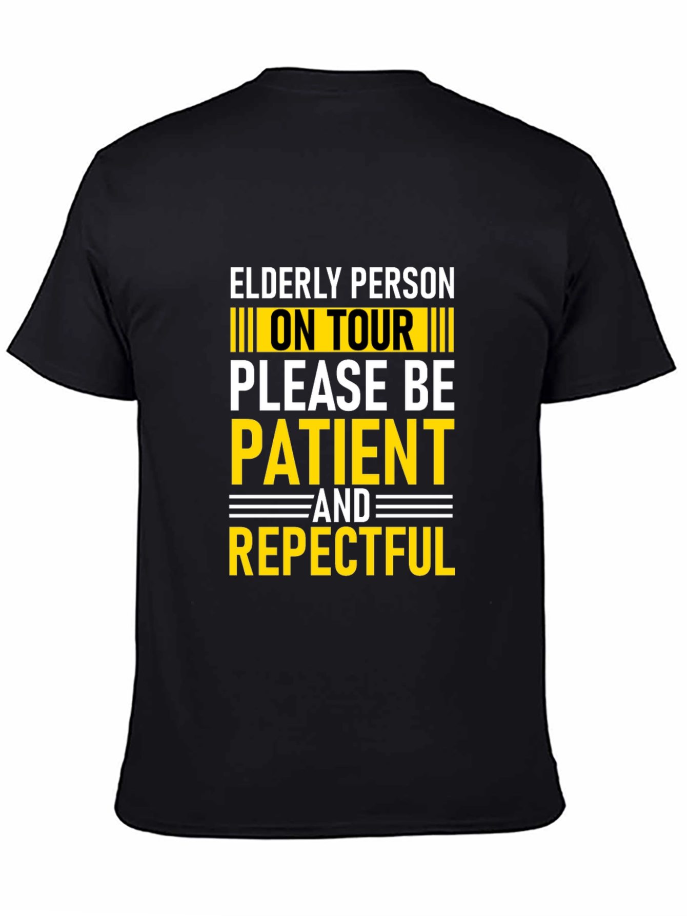 Elderly Person On Tour T-Shirt - Black