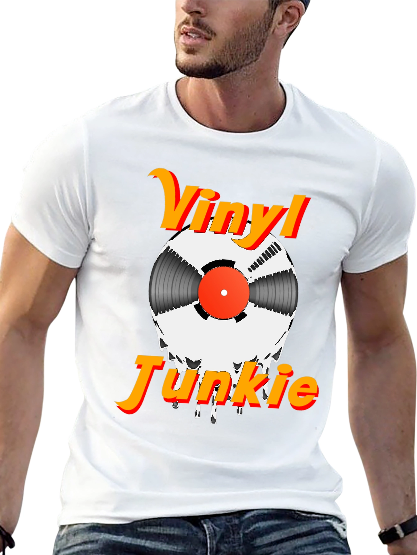 Vinyl Junkie Graphic Tee - Music Lovers T-Shirt