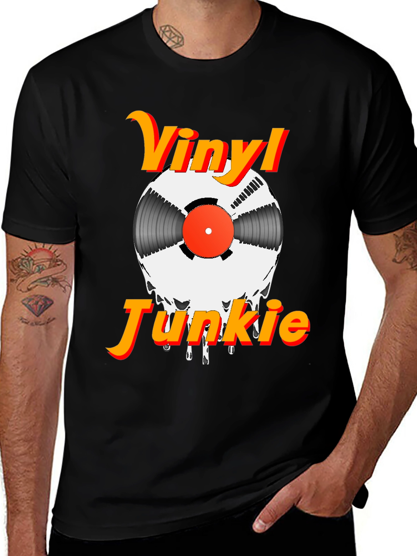 Vinyl Junkie Graphic Tee - Music Lovers T-Shirt