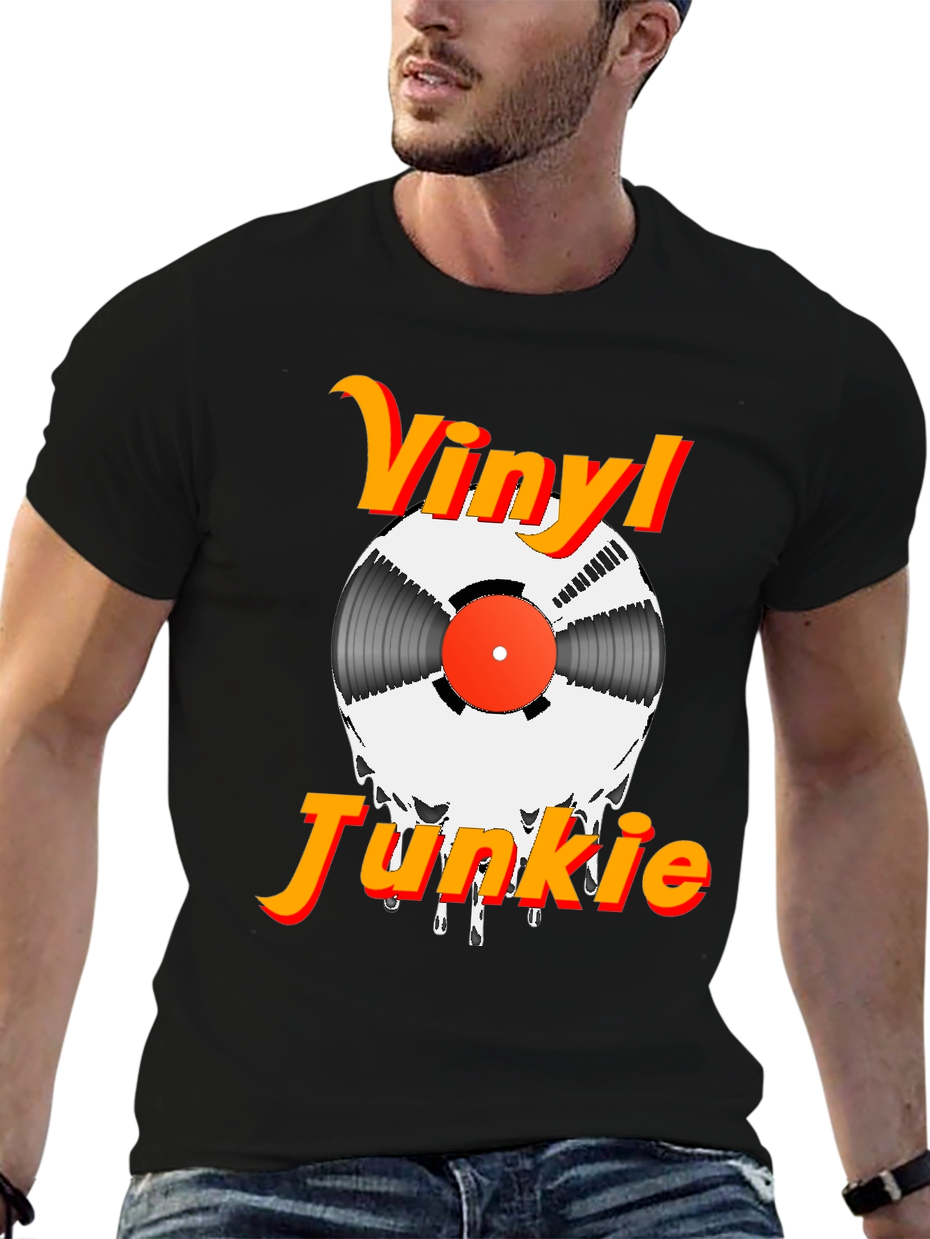 Vinyl Junkie Graphic Tee - Music Lovers T-Shirt