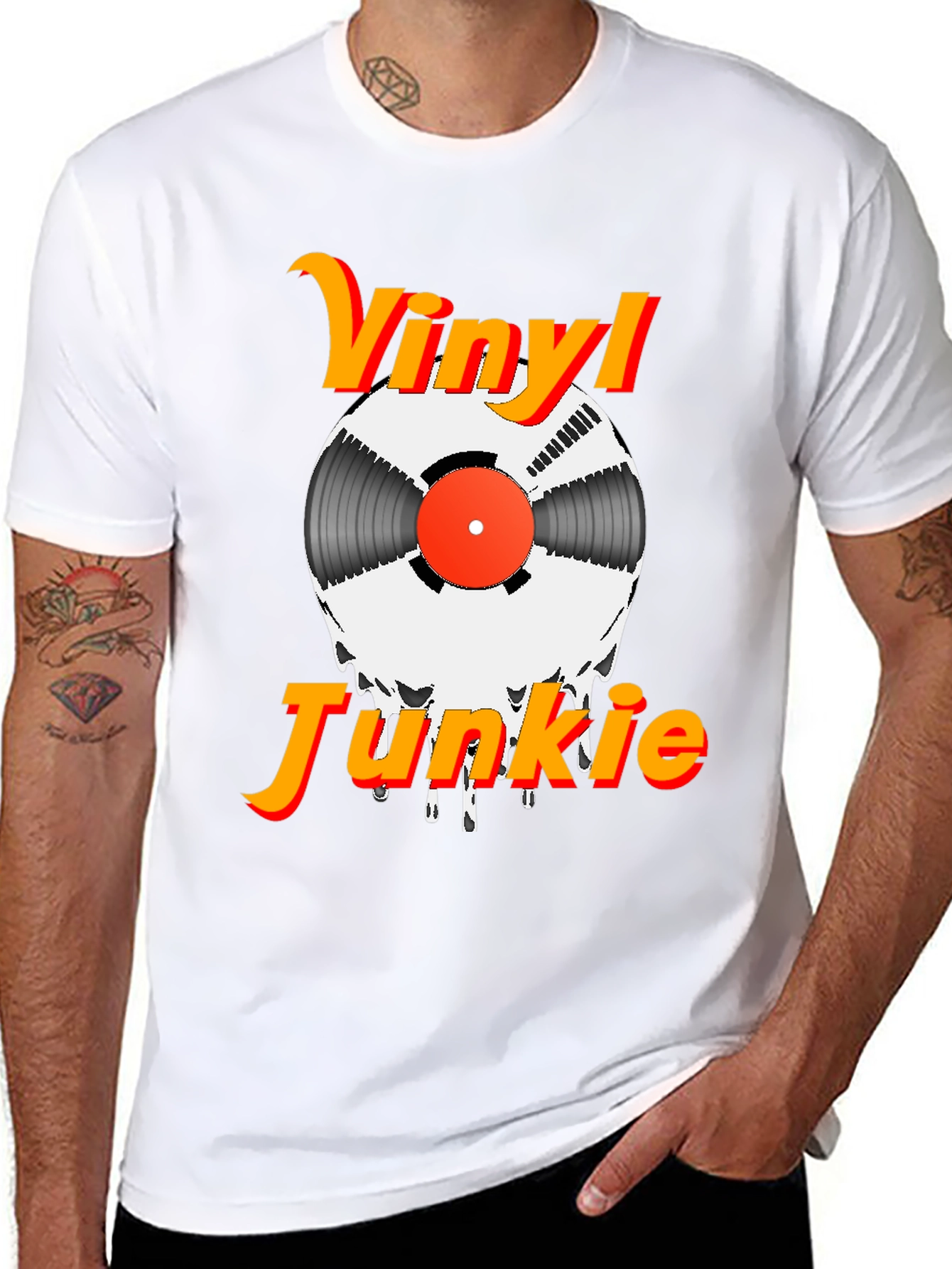 Vinyl Junkie Graphic Tee - Music Lovers T-Shirt