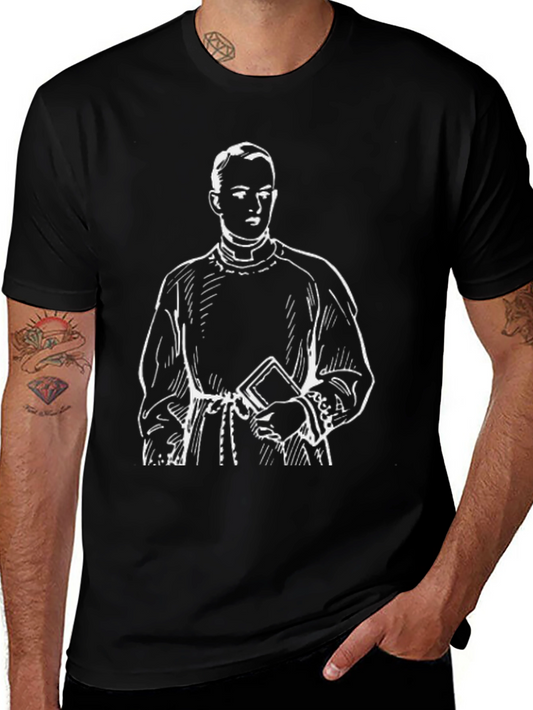 Vintage Priest Graphic Black Tee