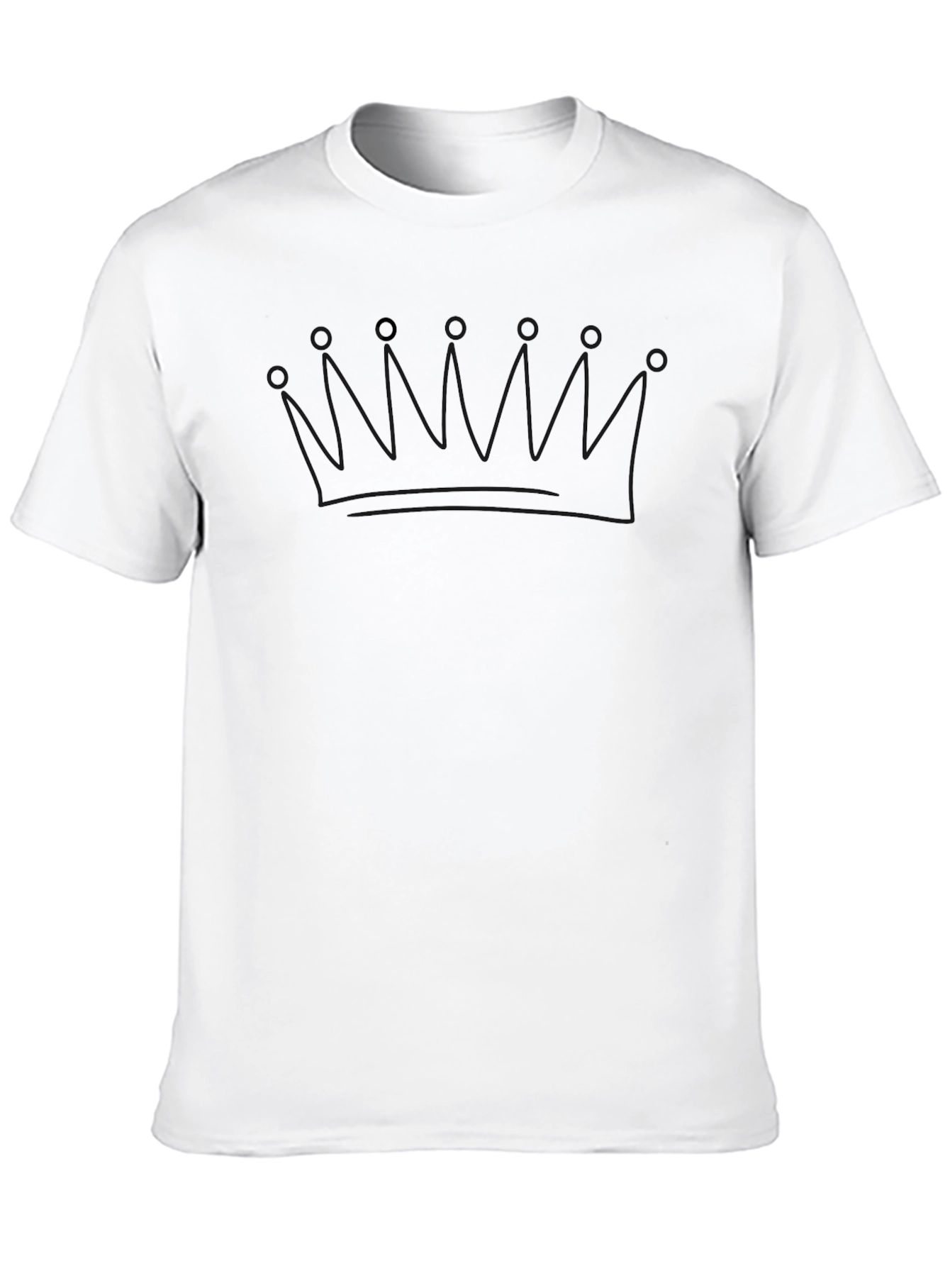 Crown Outline Graphic Black T-Shirt