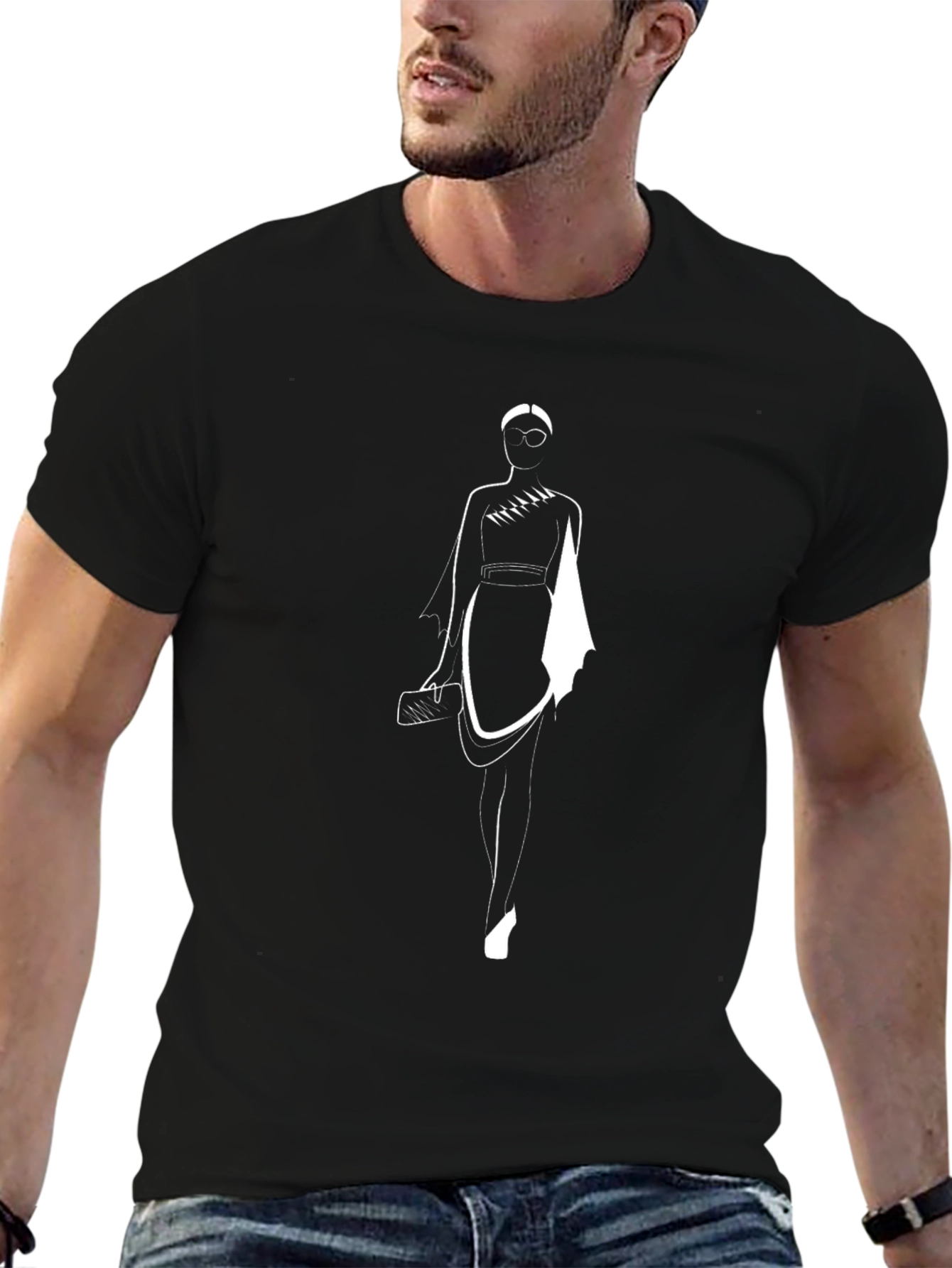 Fashion Sketch Black T-Shirt