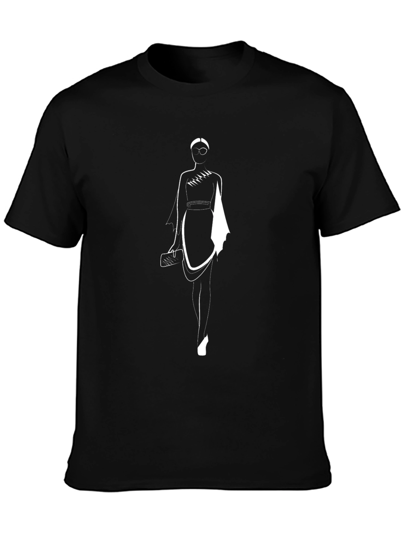 Fashion Sketch Black T-Shirt