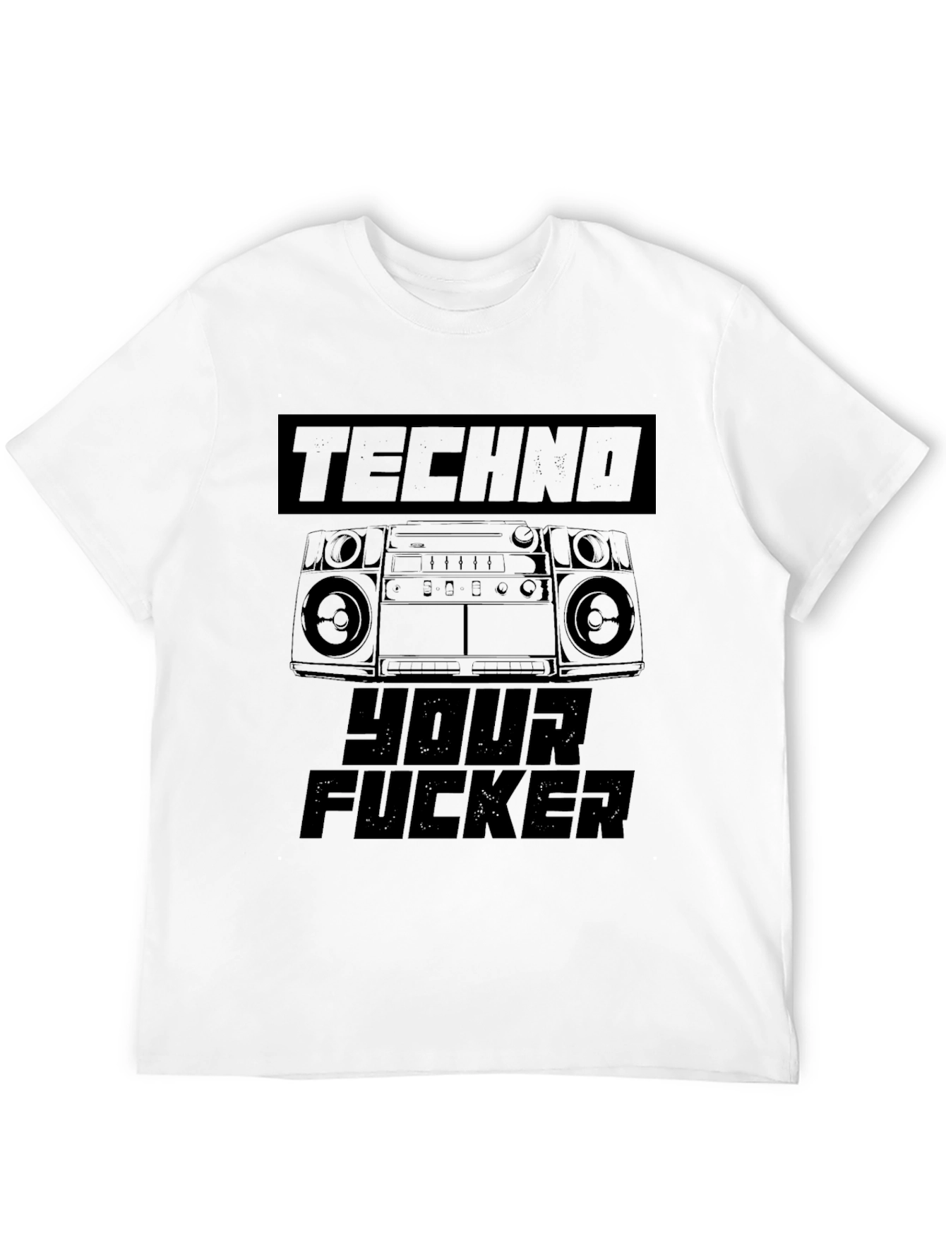 Techno Boombox Graphic Tee - Bold & Edgy Style