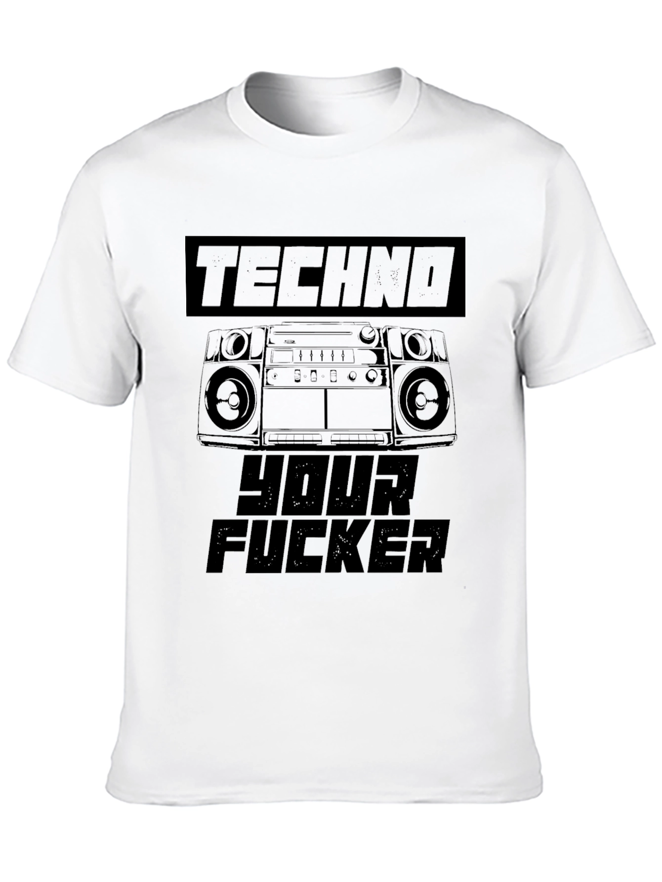Techno Boombox Graphic Tee - Bold & Edgy Style