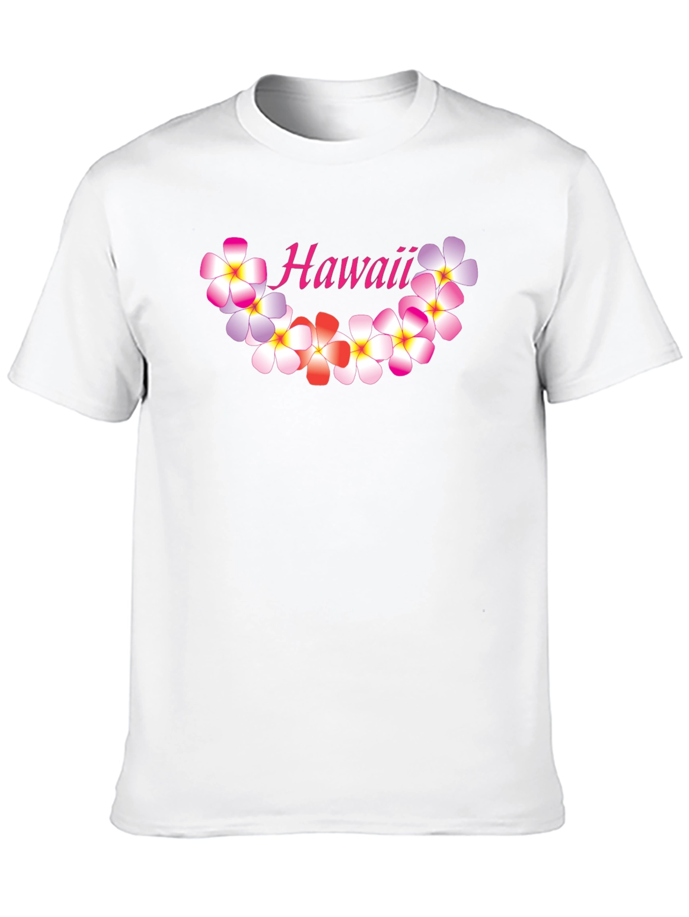 Hawaii Floral Graphic Black T-Shirt