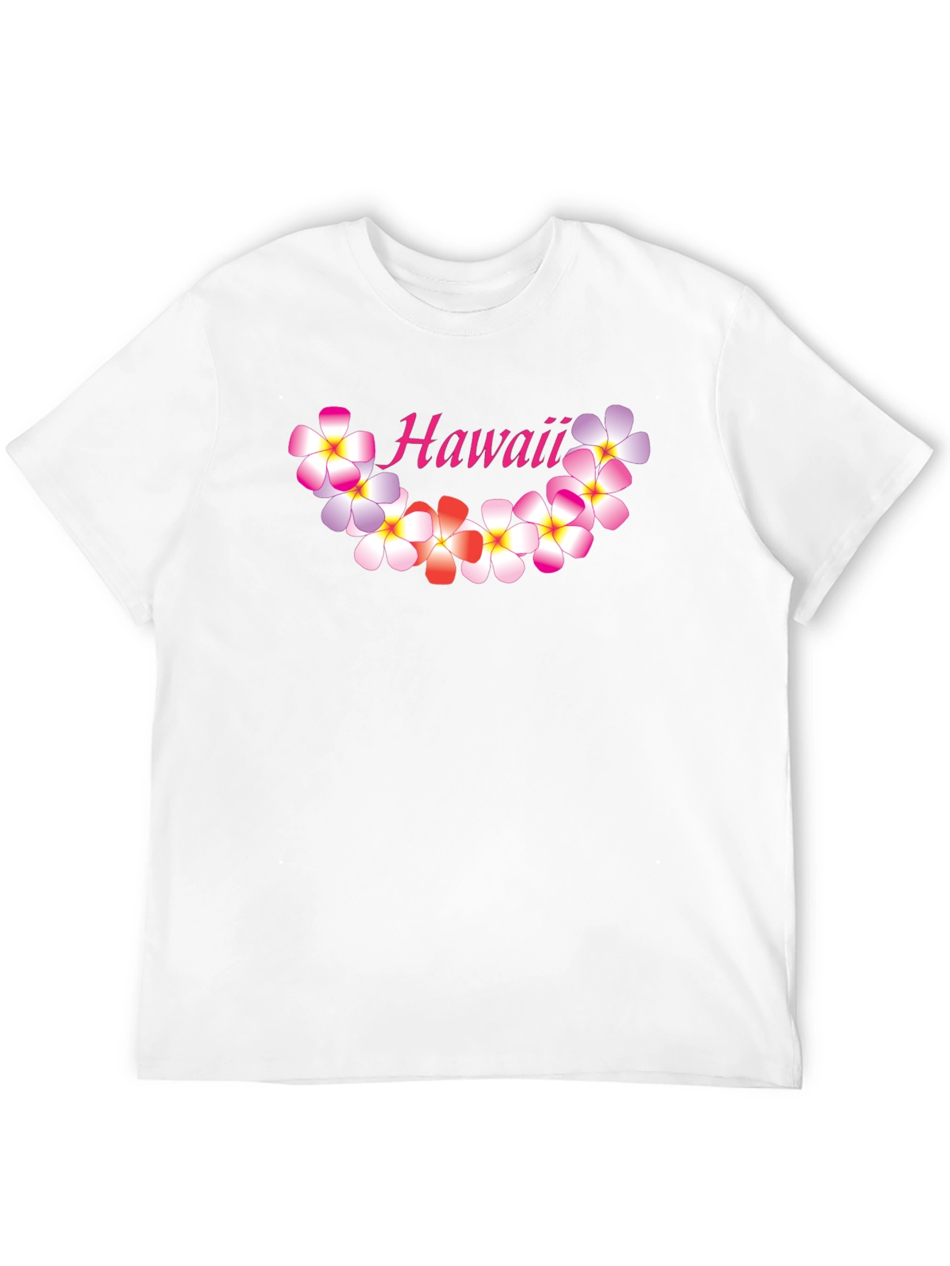 Hawaii Floral Graphic Black T-Shirt