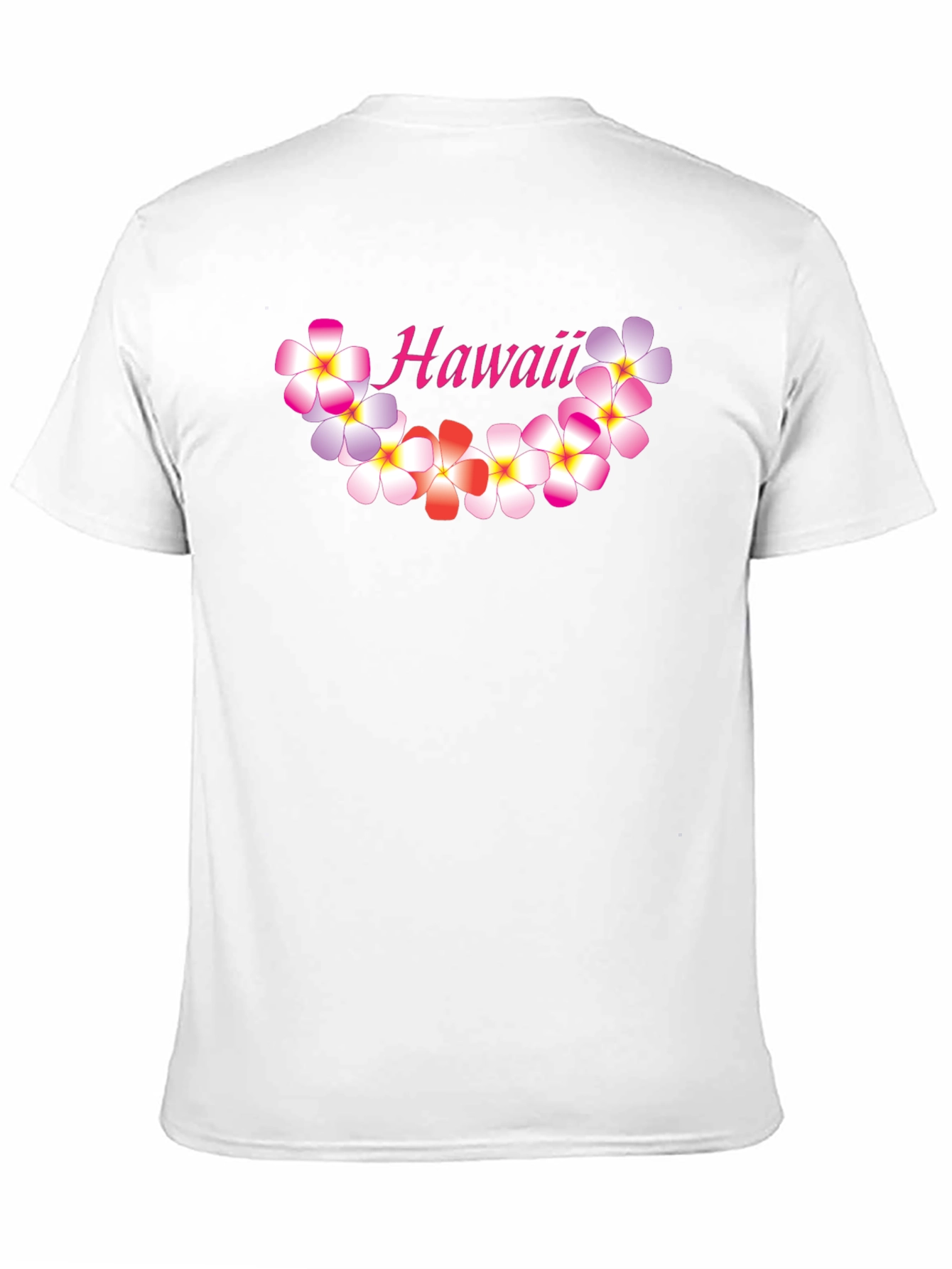 Hawaii Floral Graphic Black T-Shirt