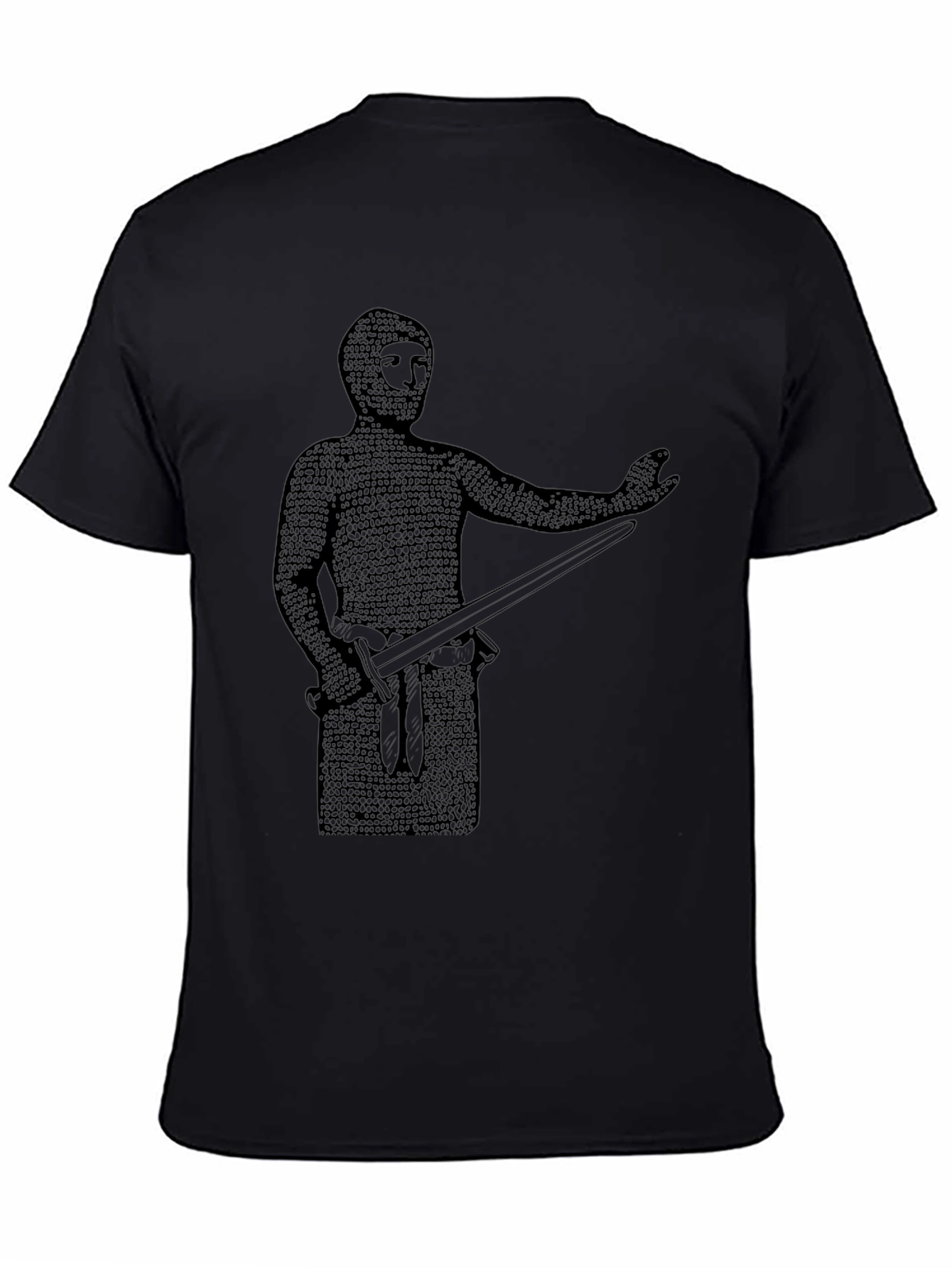 Medieval Knight Graphic T-Shirt - Chainmail Warrior Tee