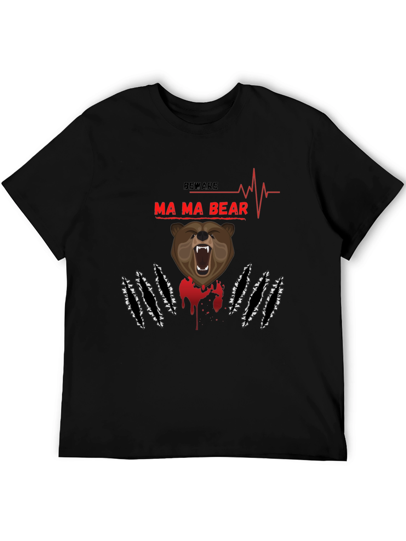 Beware Mama Bear T-Shirt - Graphic Print