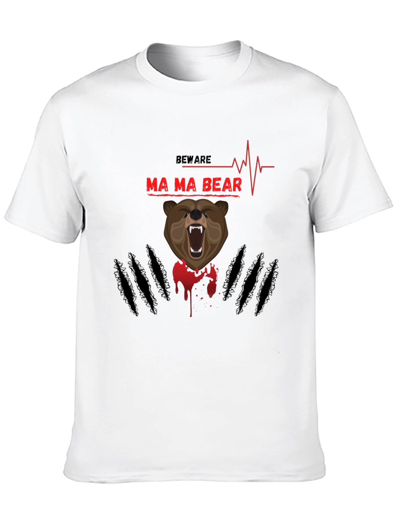 Beware Mama Bear T-Shirt - Graphic Print
