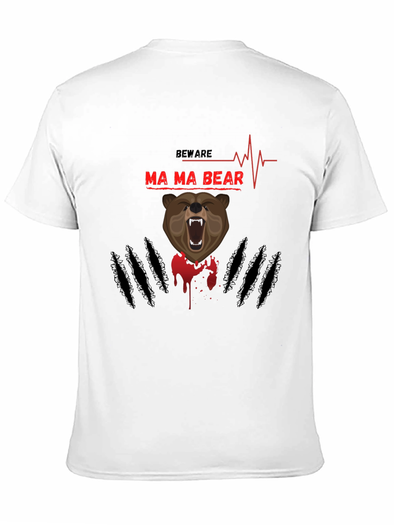 Beware Mama Bear T-Shirt - Graphic Print