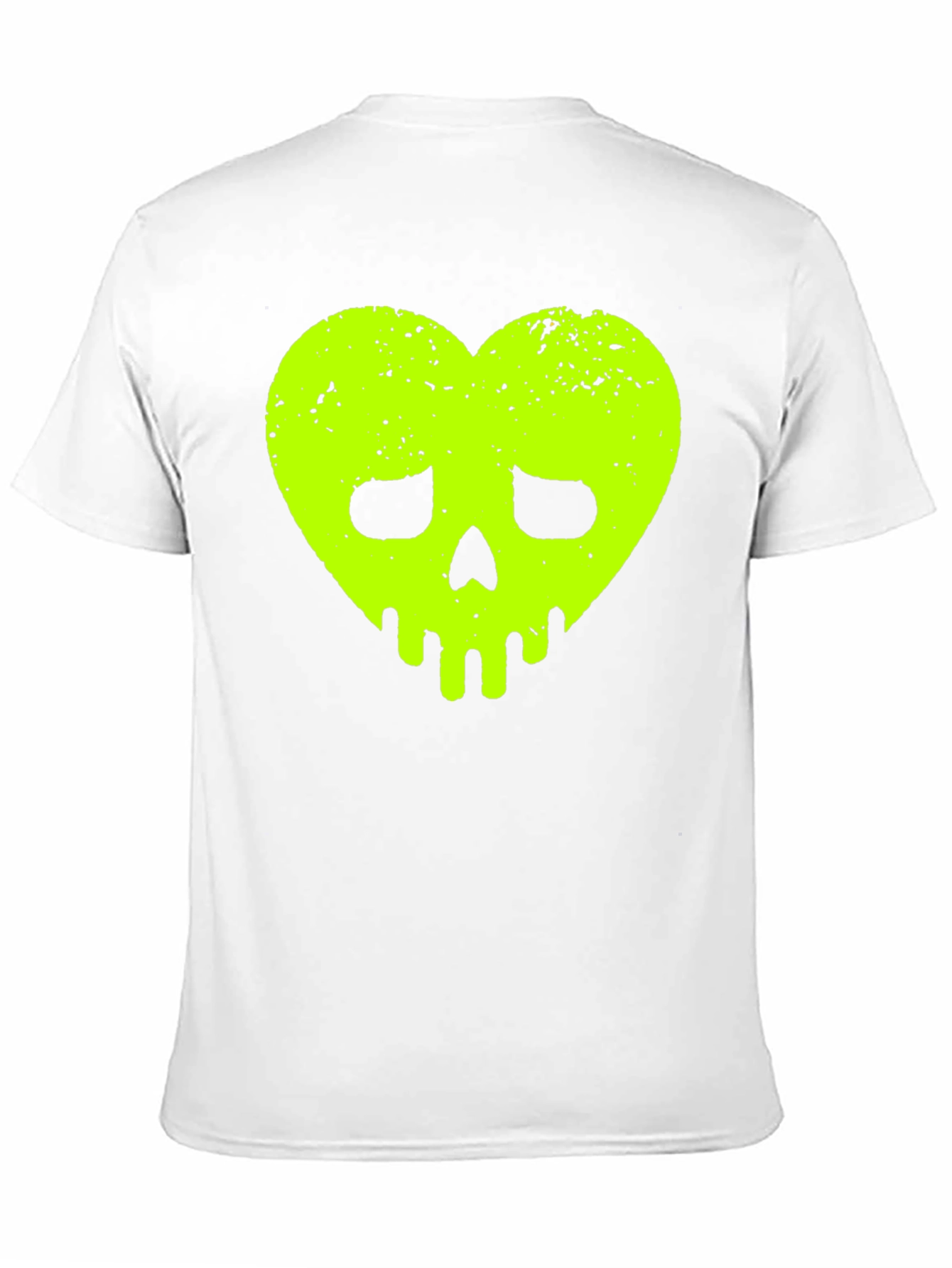 Heart Skull Graphic Tee - Black