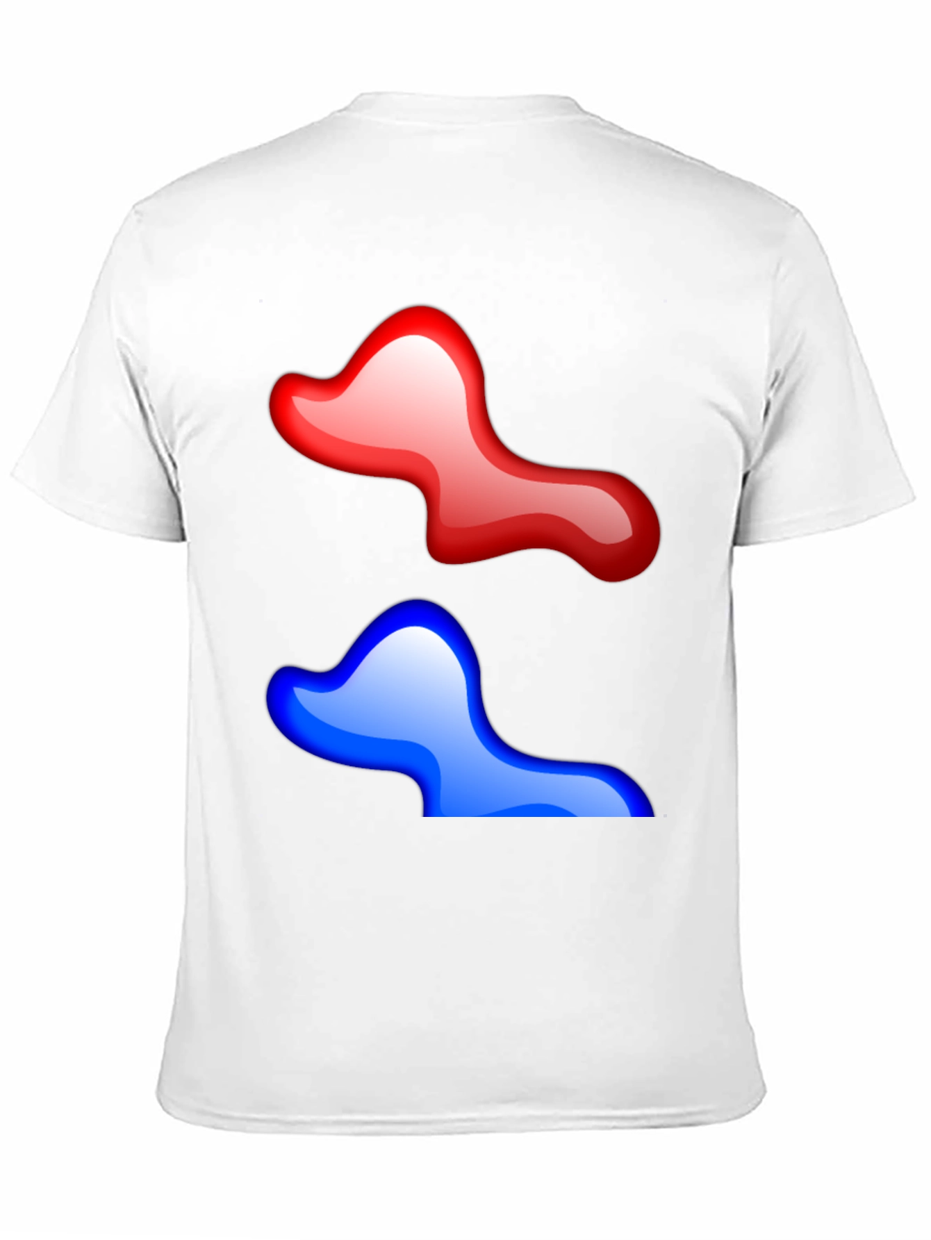 Abstract Red & Blue Graphic Tee