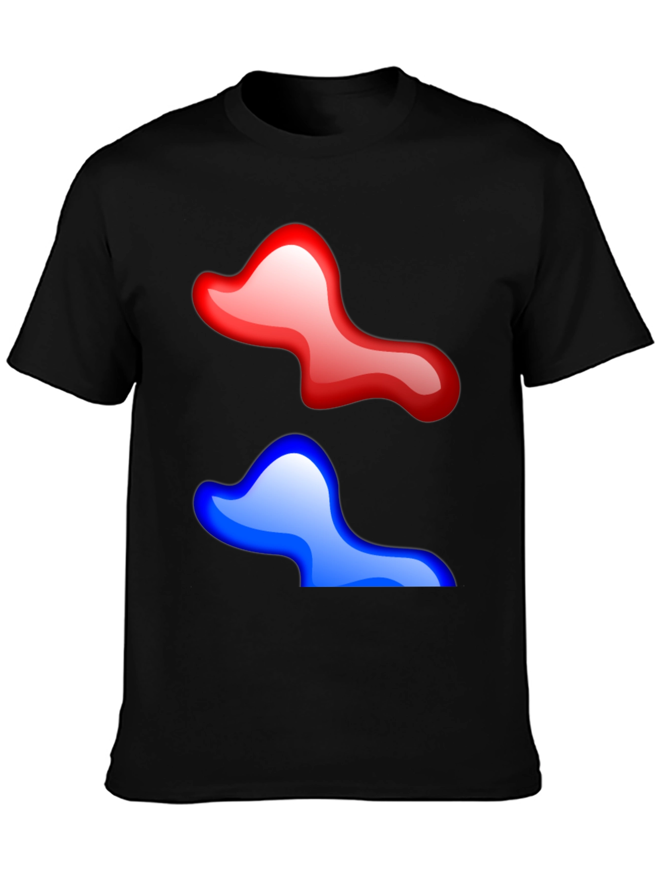 Abstract Red & Blue Graphic Tee