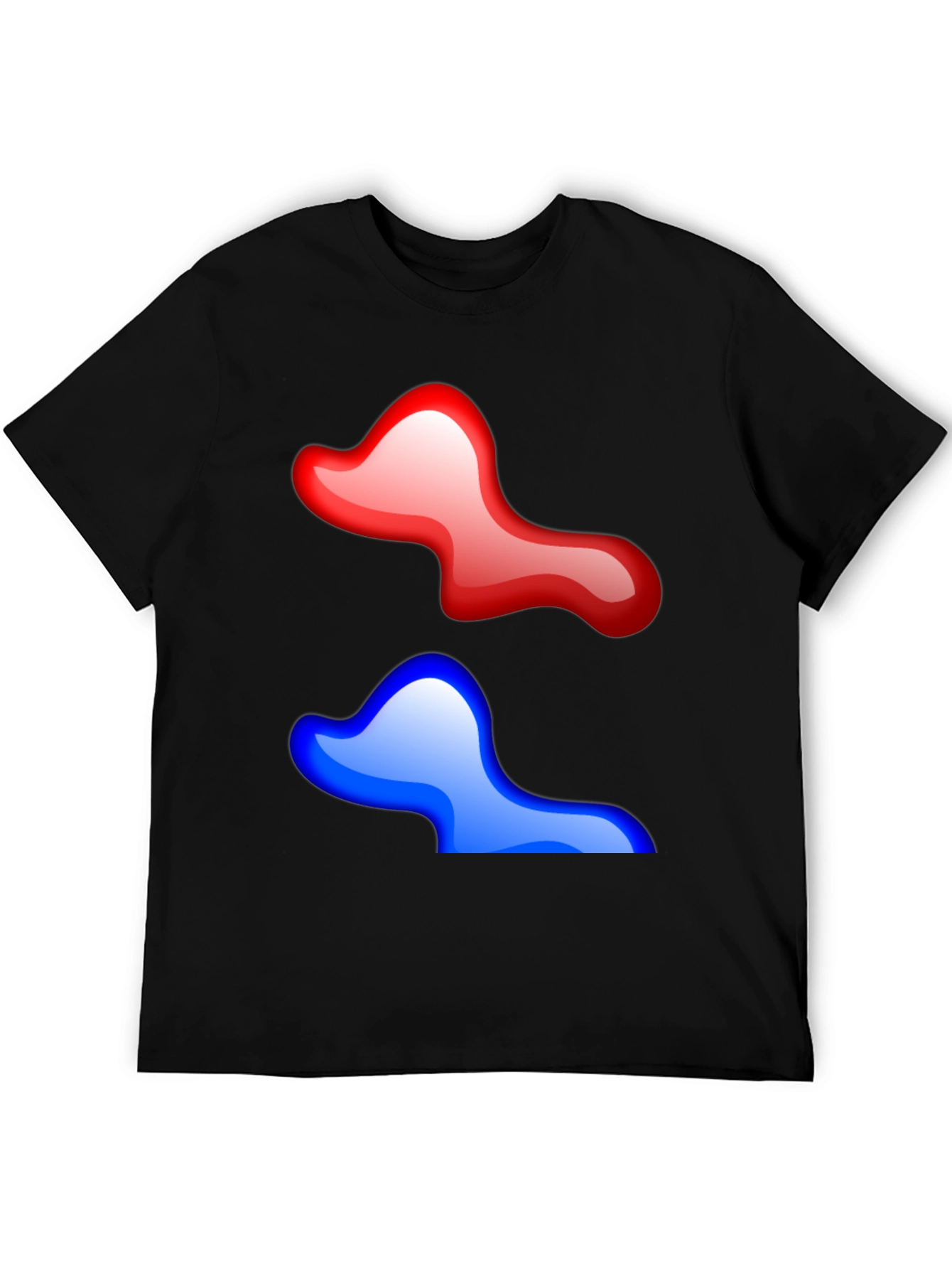 Abstract Red & Blue Graphic Tee