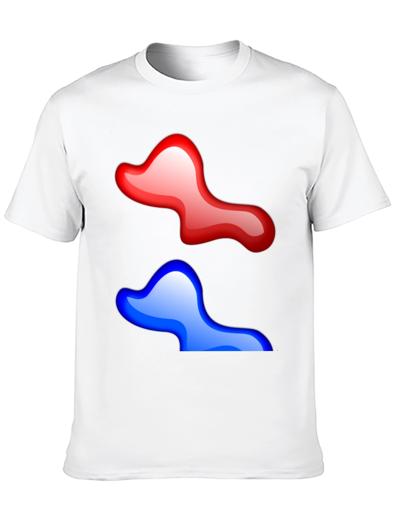 Abstract Red & Blue Graphic Tee