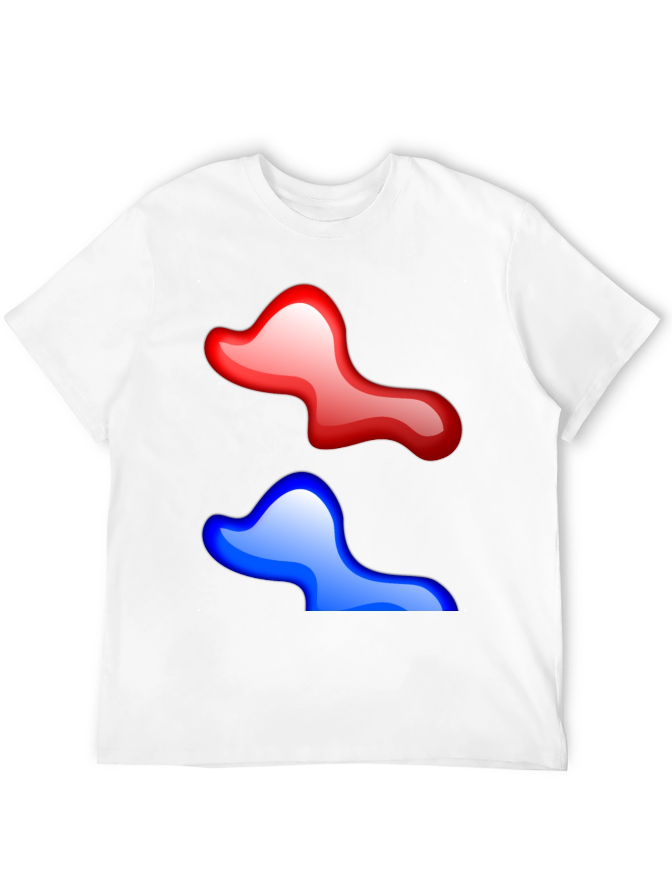 Abstract Red & Blue Graphic Tee